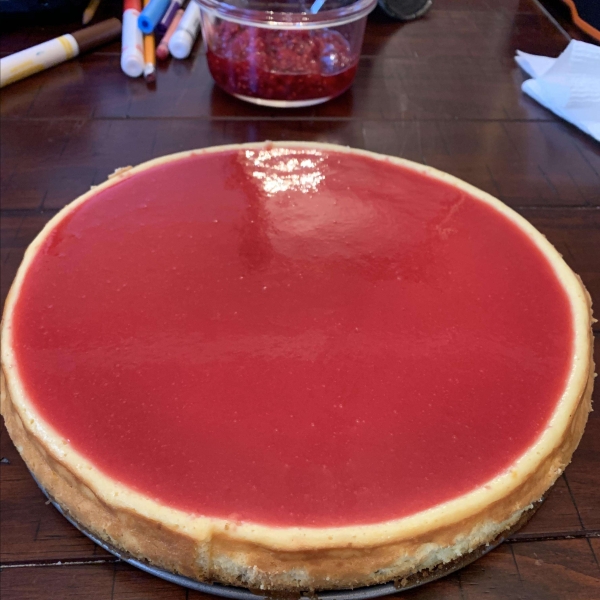 Cheesecake with Cranberry Glaze and Sugared Cranberries