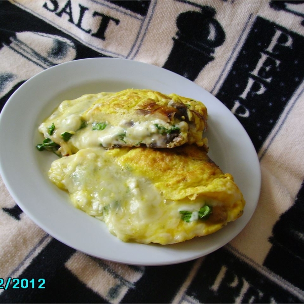 Blue Mushroom Omelet