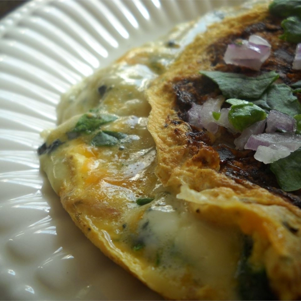 Blue Mushroom Omelet