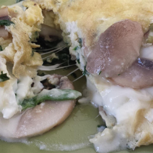 Blue Mushroom Omelet