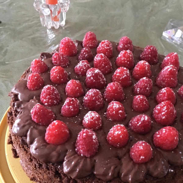 Deep Chocolate Raspberry Cake