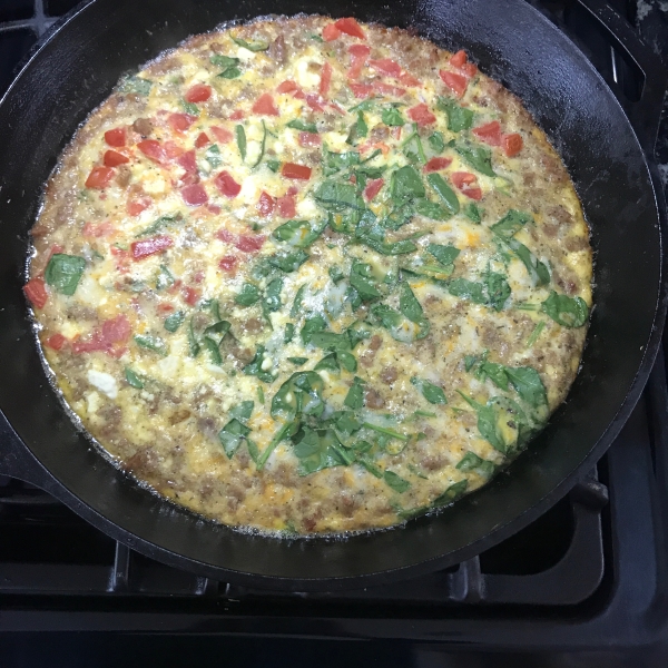 Spinach, Sausage, and Egg Casserole