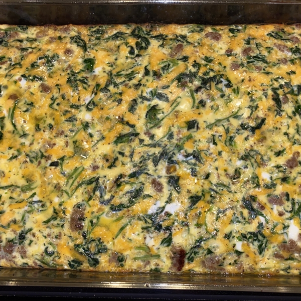 Spinach, Sausage, and Egg Casserole