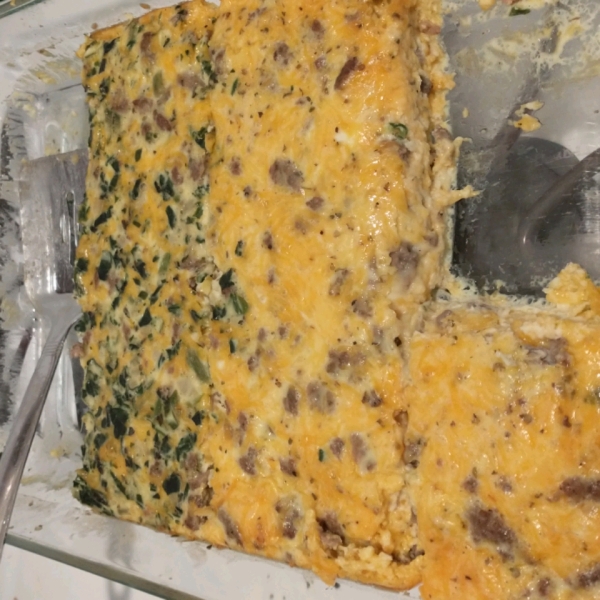 Spinach, Sausage, and Egg Casserole