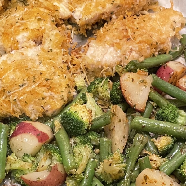 Sheet Pan Parmesan Chicken and Veggies