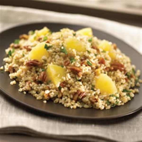 Bulgur Wheat with Pineapple, Pecans and Basil