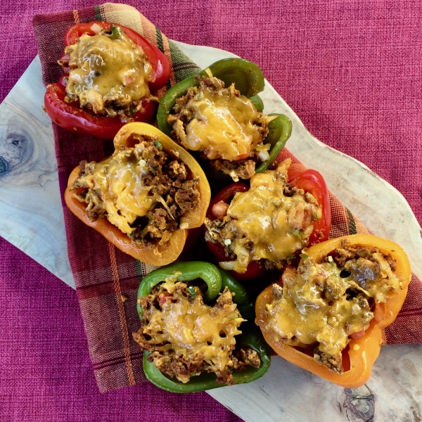 Keto Chorizo-Stuffed Peppers