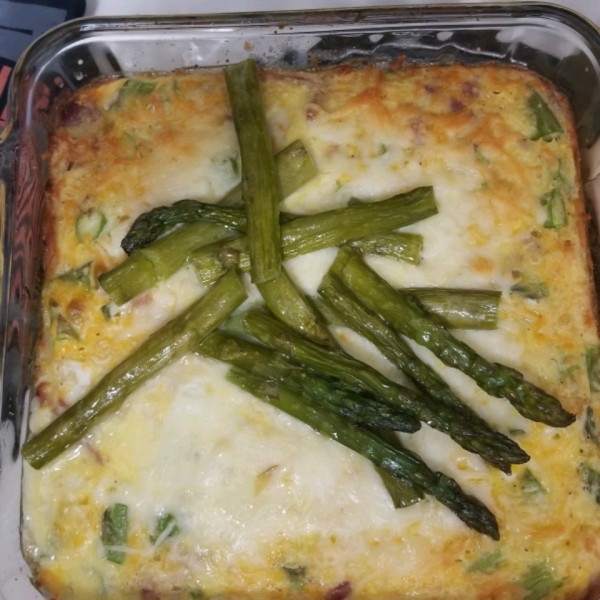 Cheesy Ham and Asparagus Bake