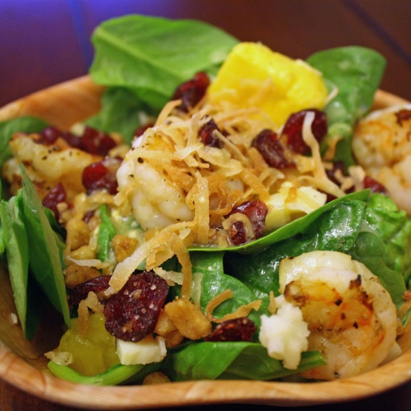 Tropical Shrimp Spinach Salad