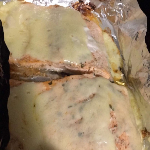 Cheesy Baked Salmon