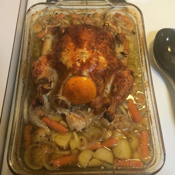 Slow Drunk Roasted Chicken