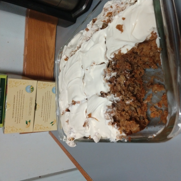 Carrot Cake with Crushed Pineapple and Pecans