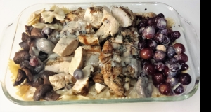 Chicken with Red Grapes And Mushrooms