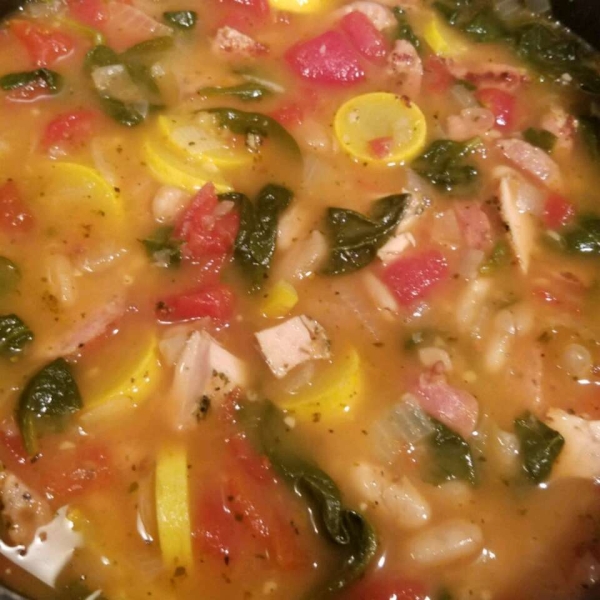 Tuscan Bean and Chicken Italian Sausage Soup