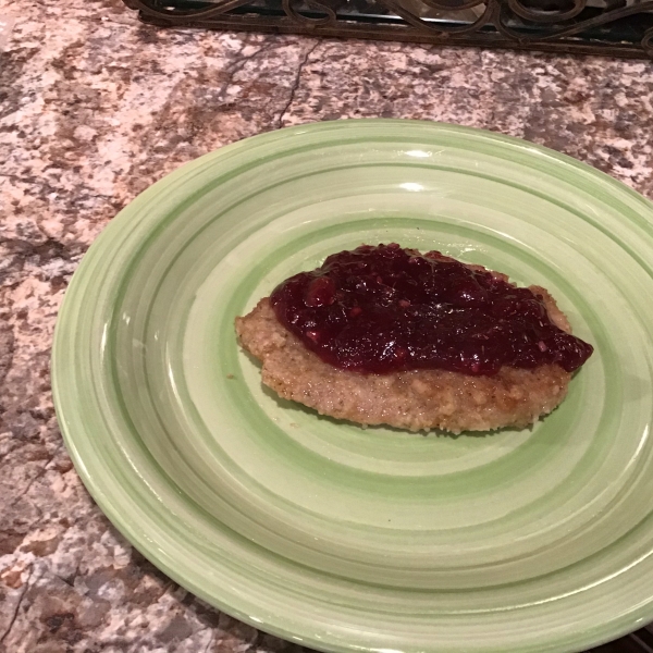 Pork Cutlets with Cranberry Wine Sauce