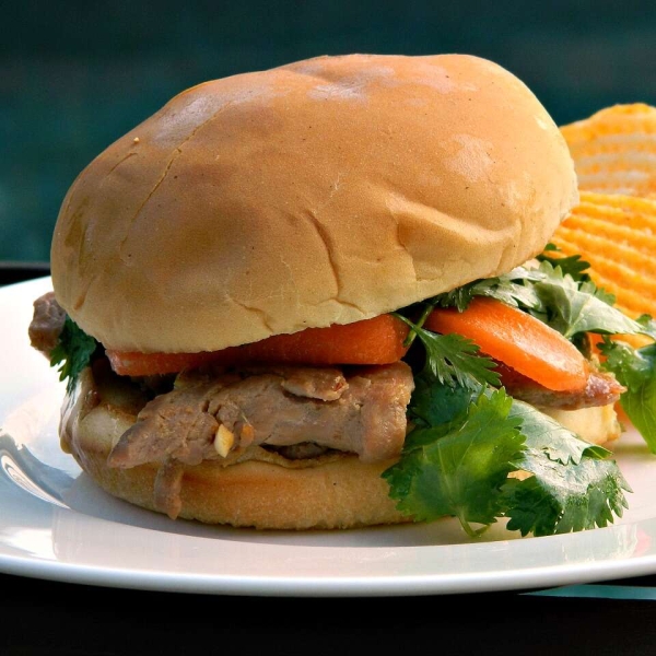 Soy-Marinated Pork Sandwiches