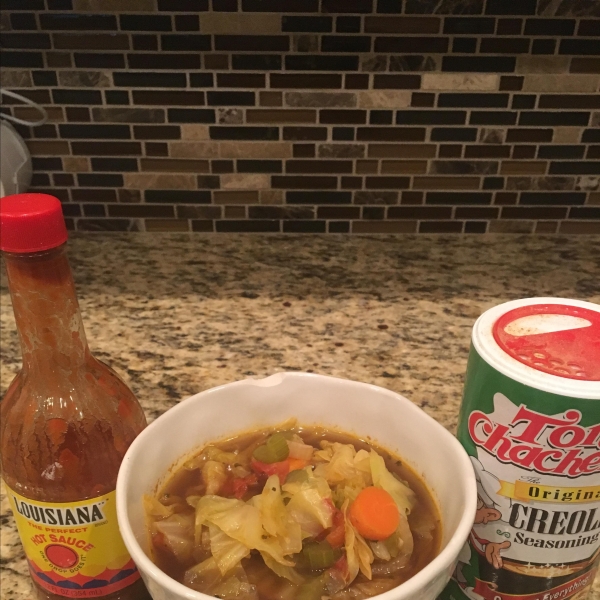 Meatless Cajun Cabbage Soup