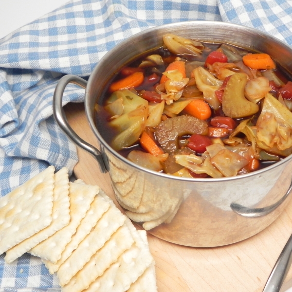 Meatless Cajun Cabbage Soup