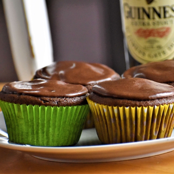 Guinness Cupcakes with Guinness Frosting