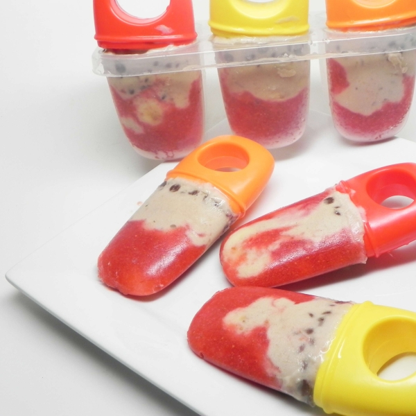 Strawberry-Banana-Tahini Pops