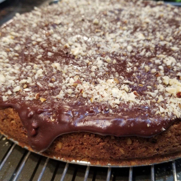 Heavenly Chipped Chocolate and Hazelnut Cheesecake