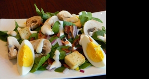 Spinach, Bacon, and Mushroom Salad