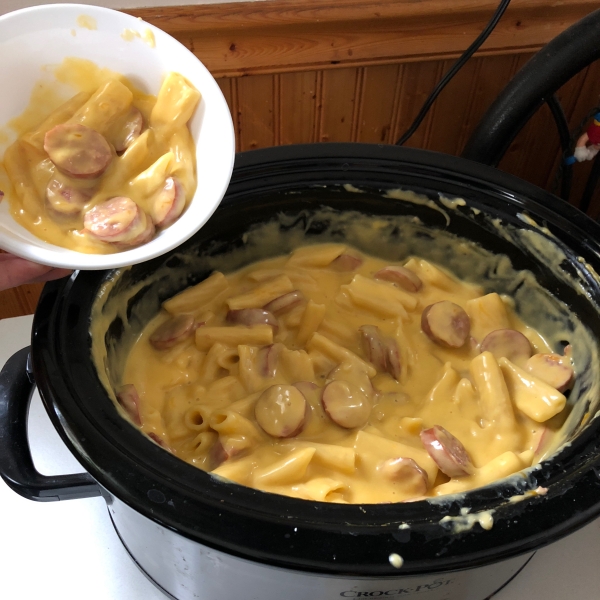 Spicy Slow Cooker Mac-n-Cheese