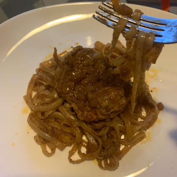 Chicken Adobo with Noodles Filipino-Mexican Fusion