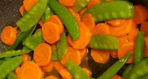 Honey Glazed Pea Pods and Carrots