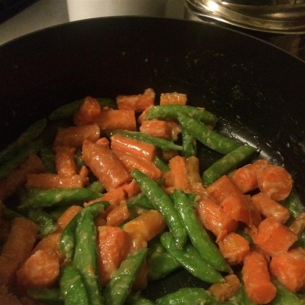 Honey Glazed Pea Pods and Carrots