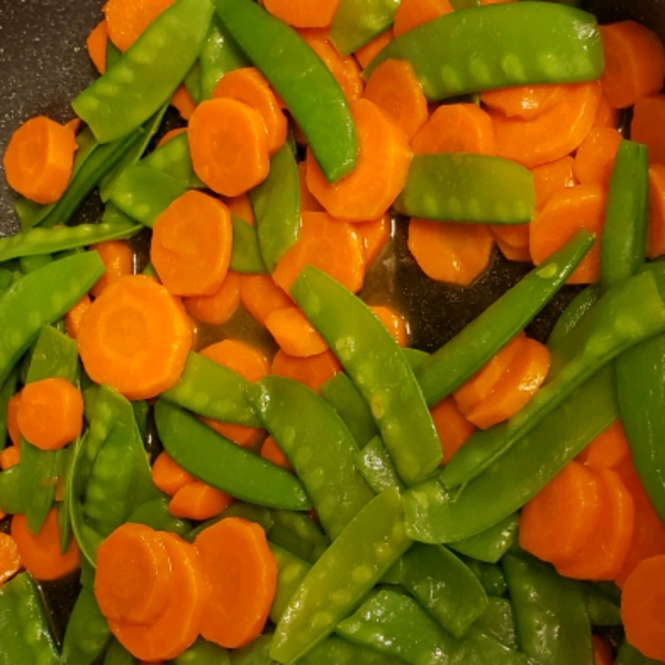 Honey Glazed Pea Pods and Carrots