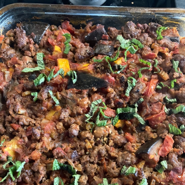 Mama's Oh-So-Savory Lamb and Eggplant Casserole