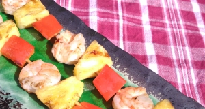 Honey-Garlic Shrimp and Pineapple Skewers