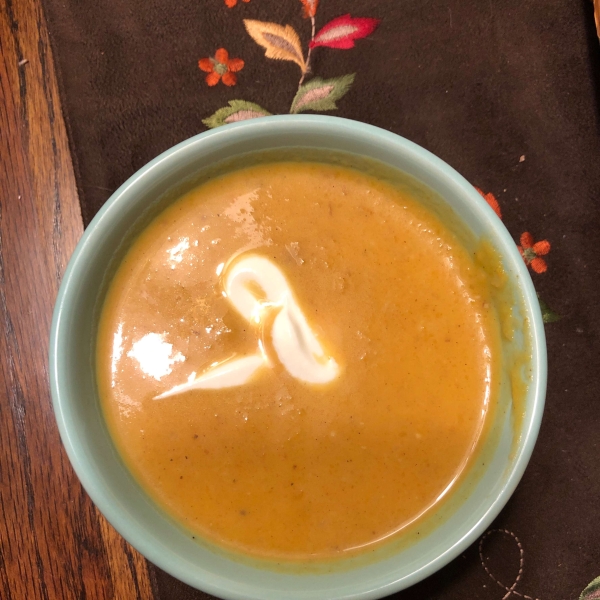 Roasted Butternut Squash and Fennel Soup with Citrus