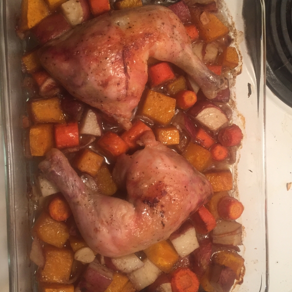 'Welcome Fall' Roasted Chicken and Butternut Squash