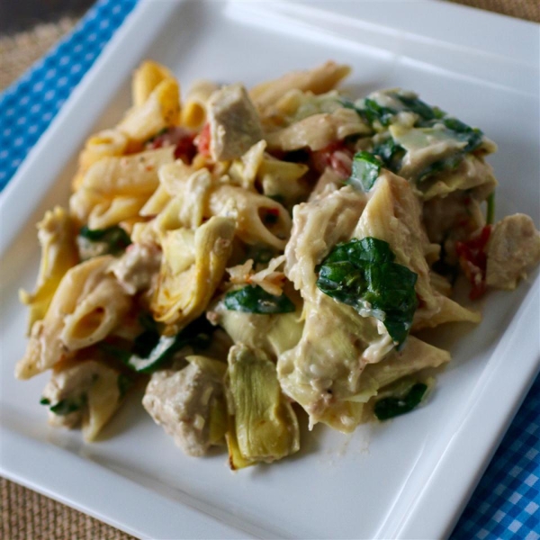 Kena's Chicken Spinach Artichoke Pasta