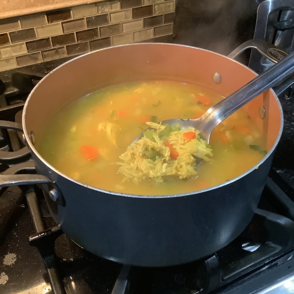 Chicken Soup with Orzo and Turmeric