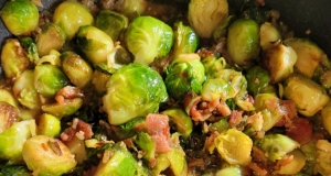 Braised Brussels Sprouts with Bacon