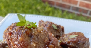 Maple Mustard-Glazed Meatballs