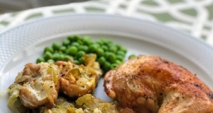 Roast Chicken with Skillet Stuffing