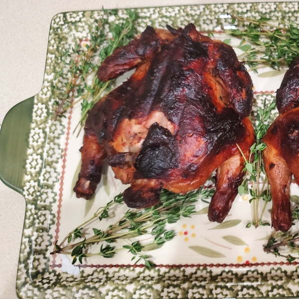 Cranberry Stuffed Game Hens