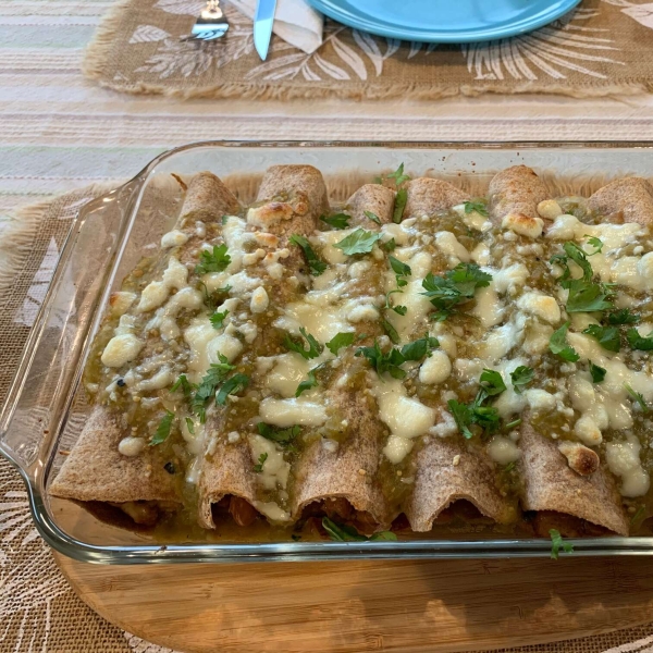 Potato and Bean Enchiladas