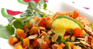 Watercress, Melon and Almond Salad