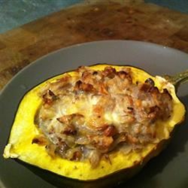 Delicata Squash with Nut Stuffing