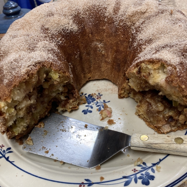 Filled Rhubarb Coffee Cake