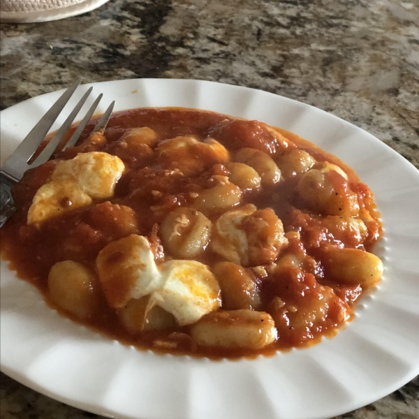 Gnocchi with Tomato Sauce and Mozzarella