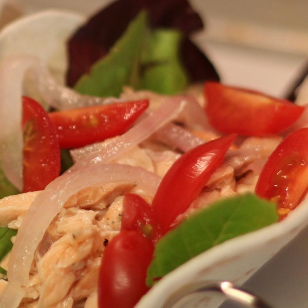 Grilled Salmon Greek Pitas