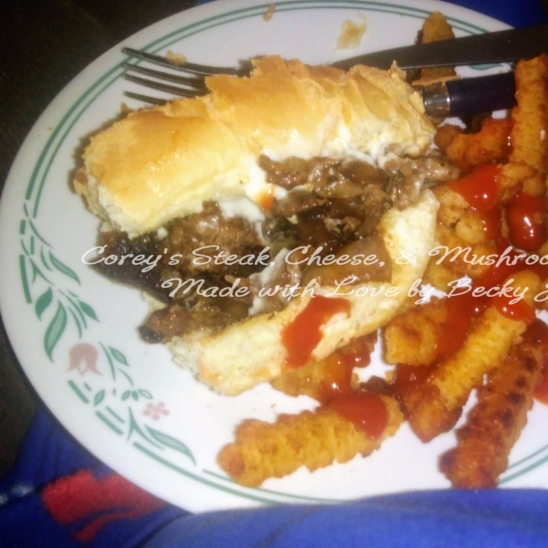 Corey's Steak, Cheese, and Mushroom Subs