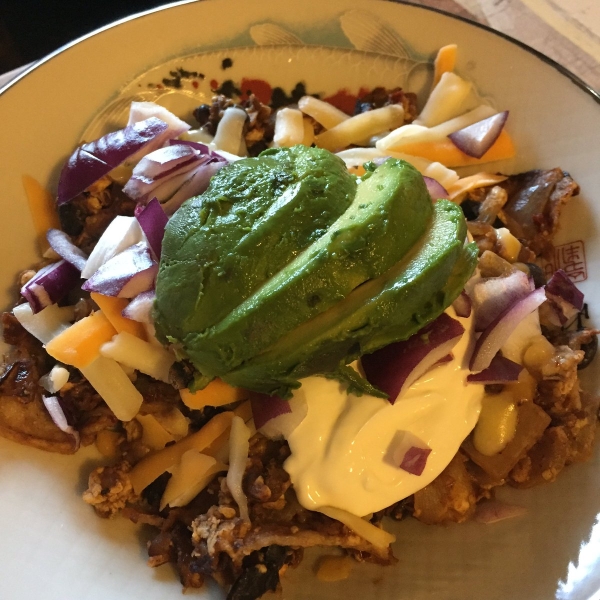 Quick Black Bean Chilaquiles