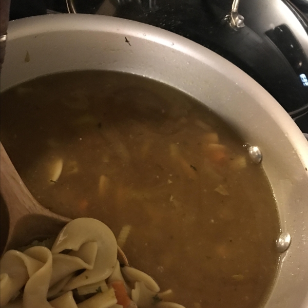 Grilled Chicken Noodle Soup